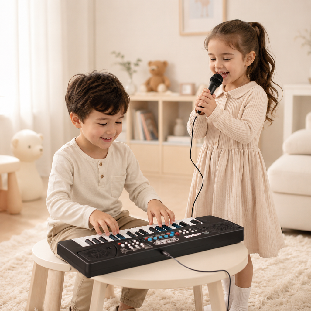 37 Keys Electronic Keyboard Piano with Microphone for Kids