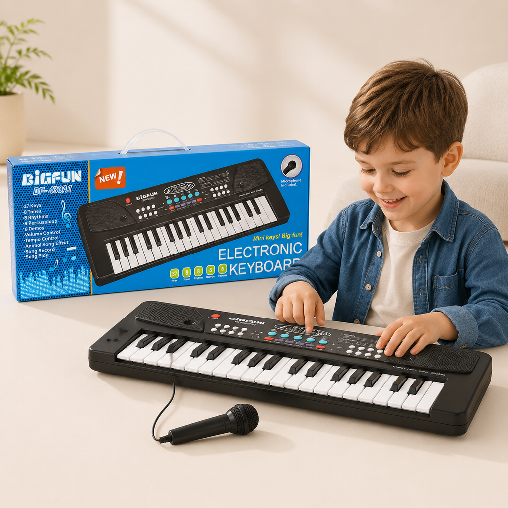37 Keys Electronic Keyboard Piano with Microphone for Kids