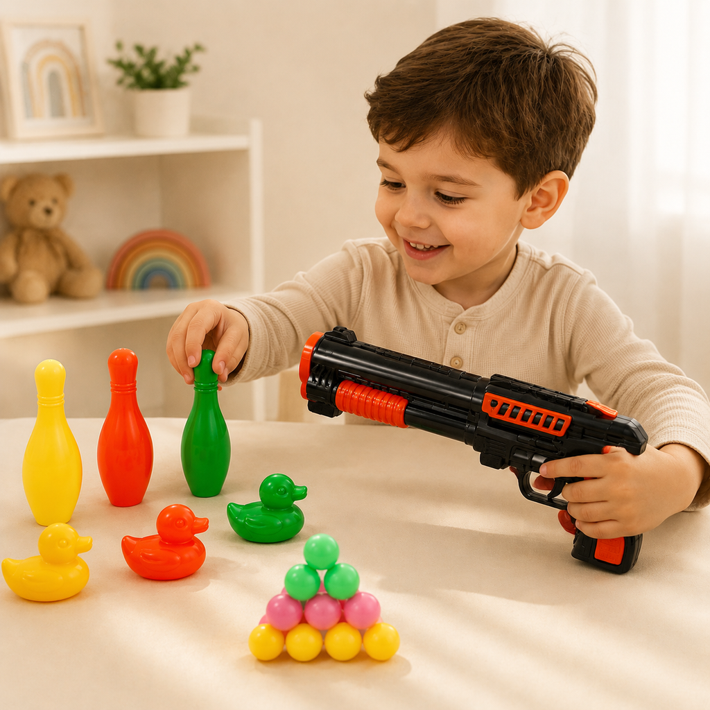 Shoot Game Toy Gun Set for Kids – Target Practice Shooting Play Set
