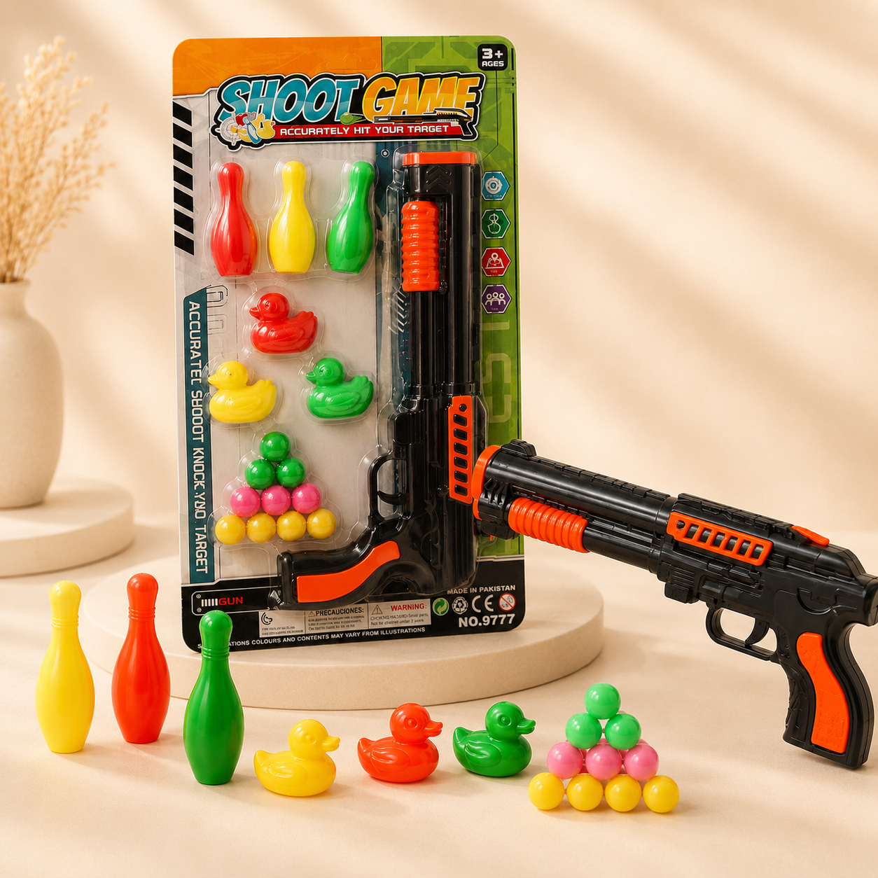 Shoot Game Toy Gun Set for Kids – Target Practice Shooting Play Set