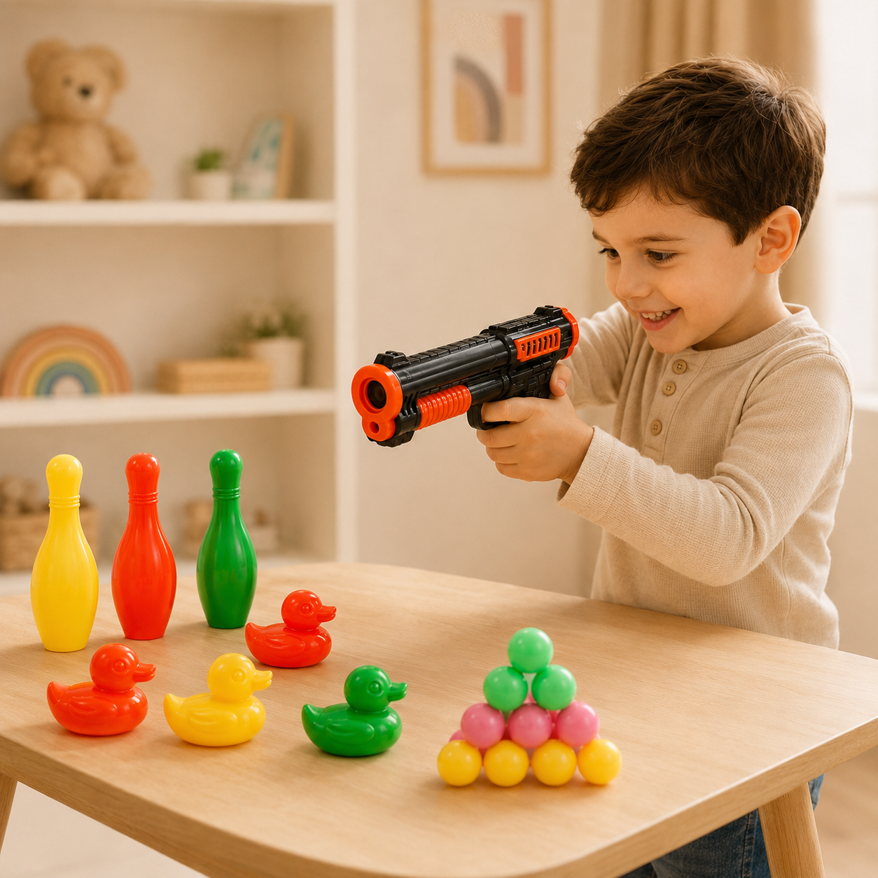 Shoot Game Toy Gun Set for Kids – Target Practice Shooting Play Set