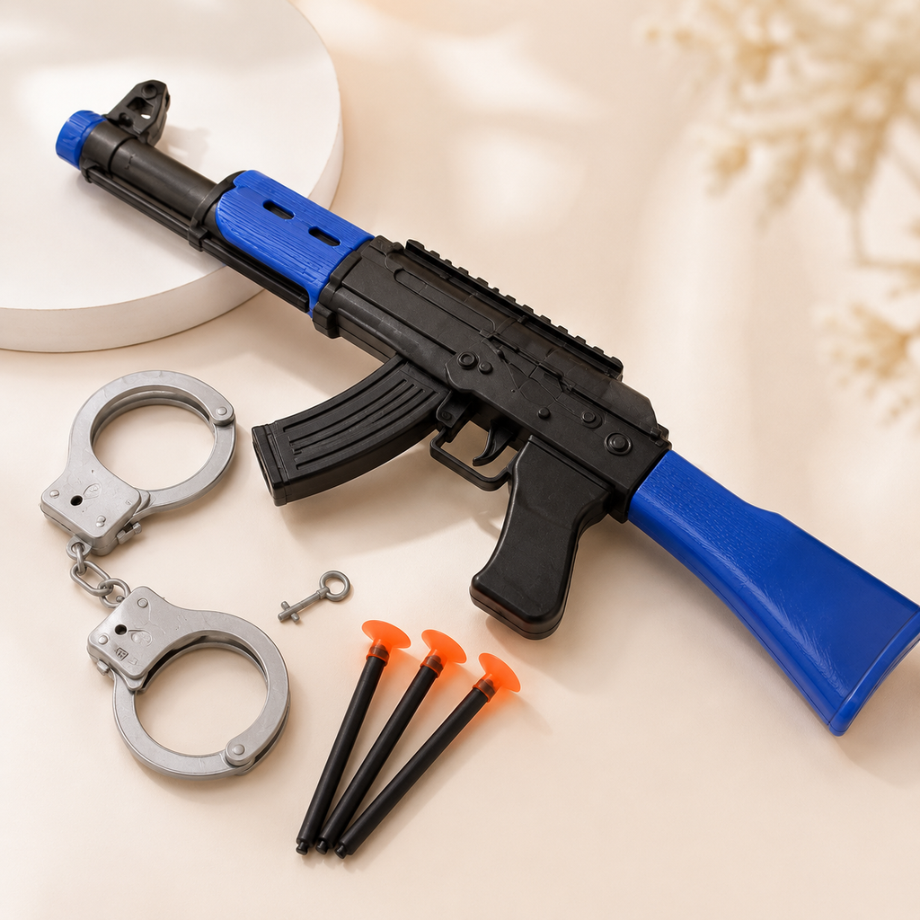 Kids Police Gun Play Set with Handcuffs & Suction Darts