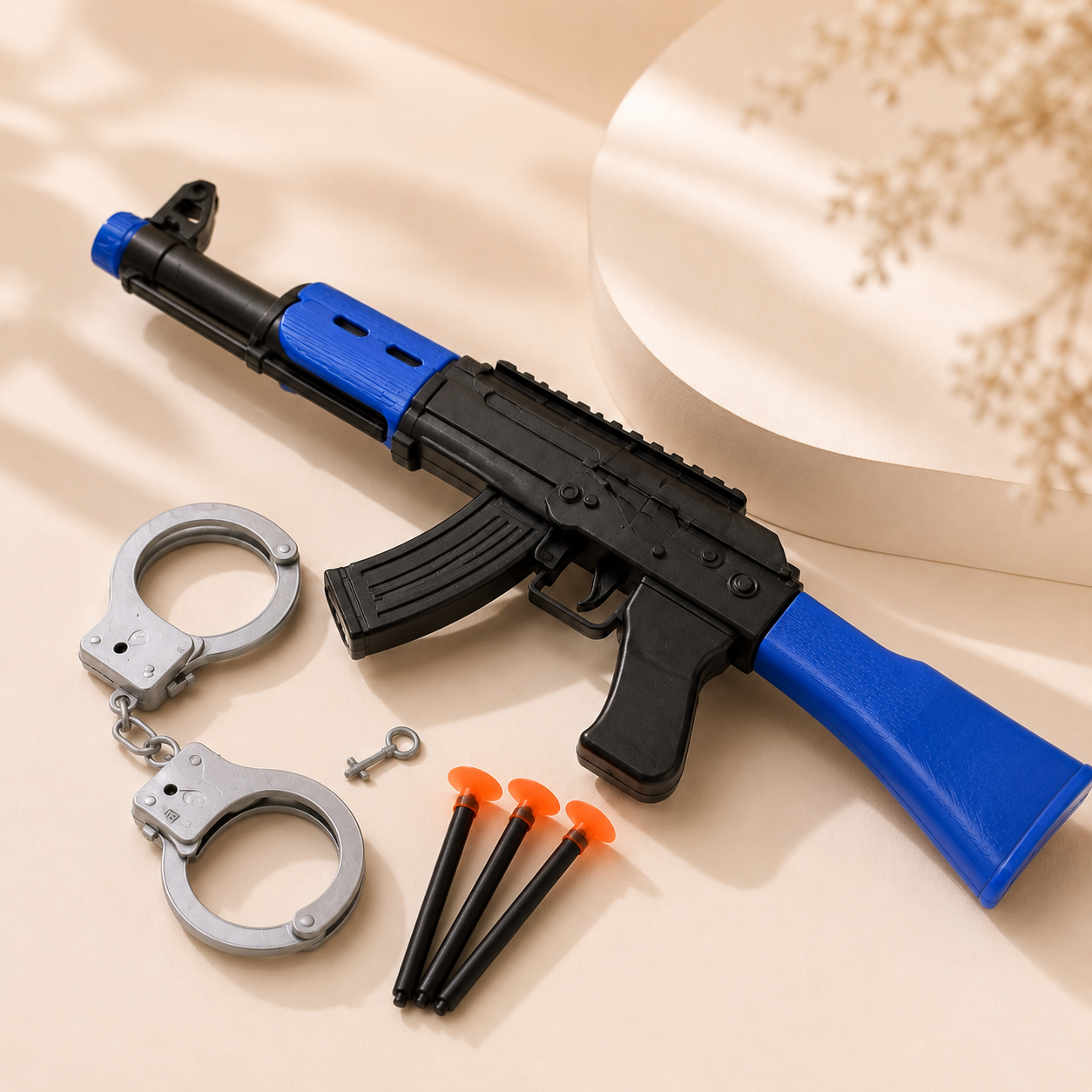 Kids Police Gun Play Set with Handcuffs & Suction Darts