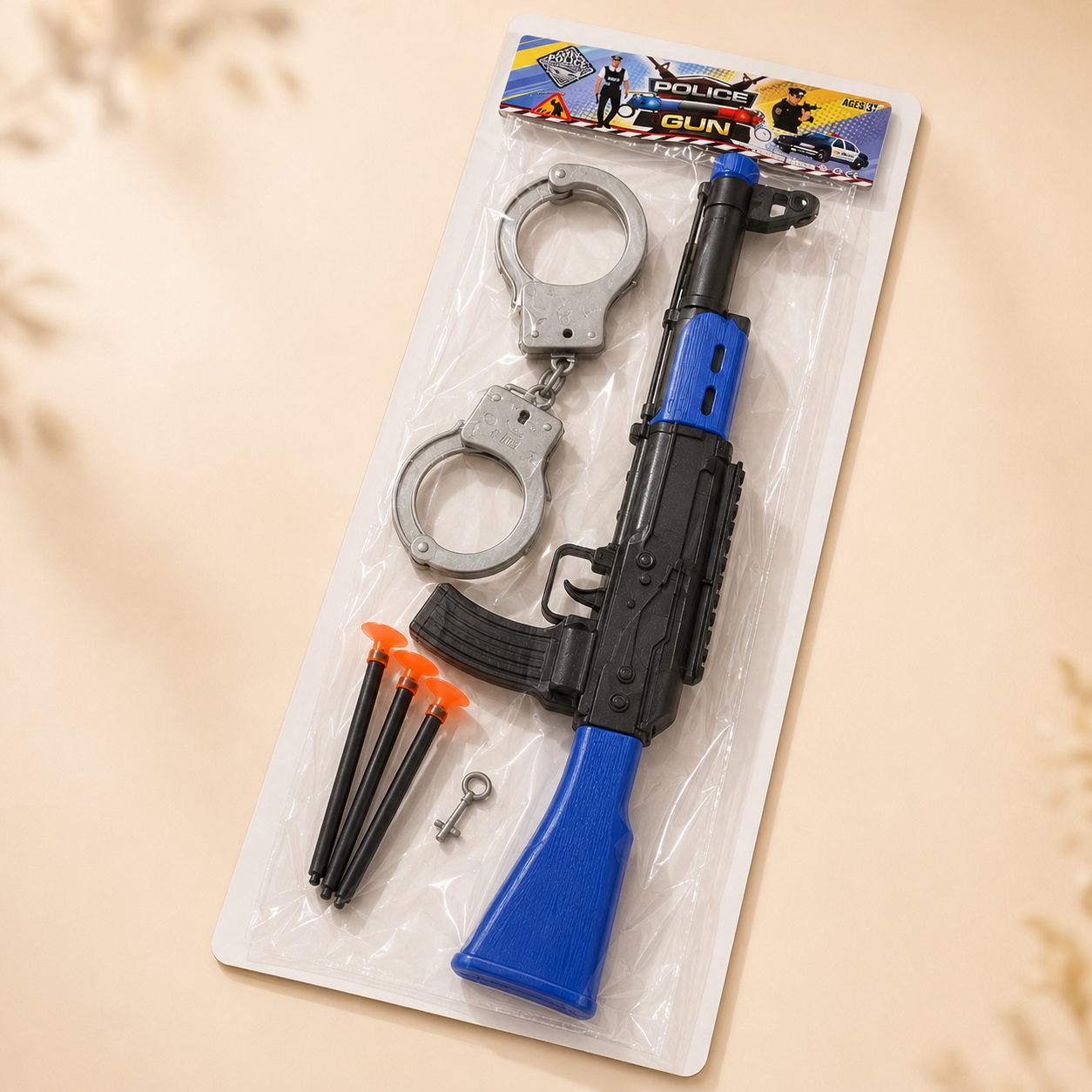 Kids Police Gun Play Set with Handcuffs & Suction Darts