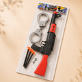 Kids Soft Bullet Police Gun Set with Handcuffs – Red Edition