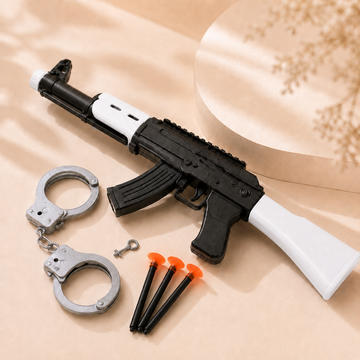 Kids Soft Bullet Police Gun Set with Handcuffs