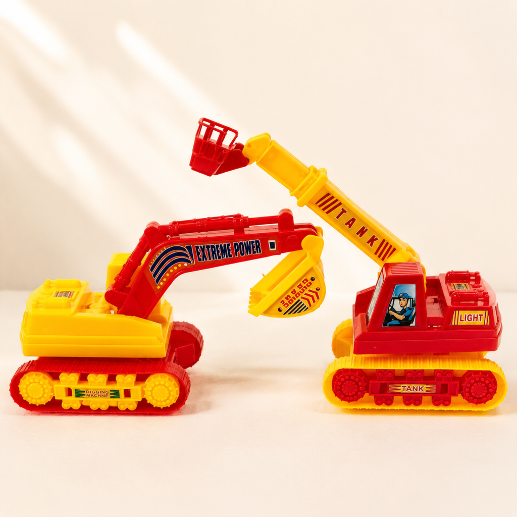 Mini Construction Excavator Toy Set for Kids – Movable Digging Crane Vehicles