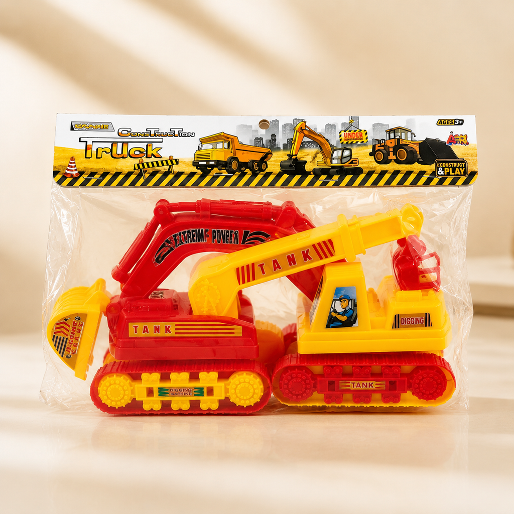 Mini Construction Excavator Toy Set for Kids – Movable Digging Crane Vehicles