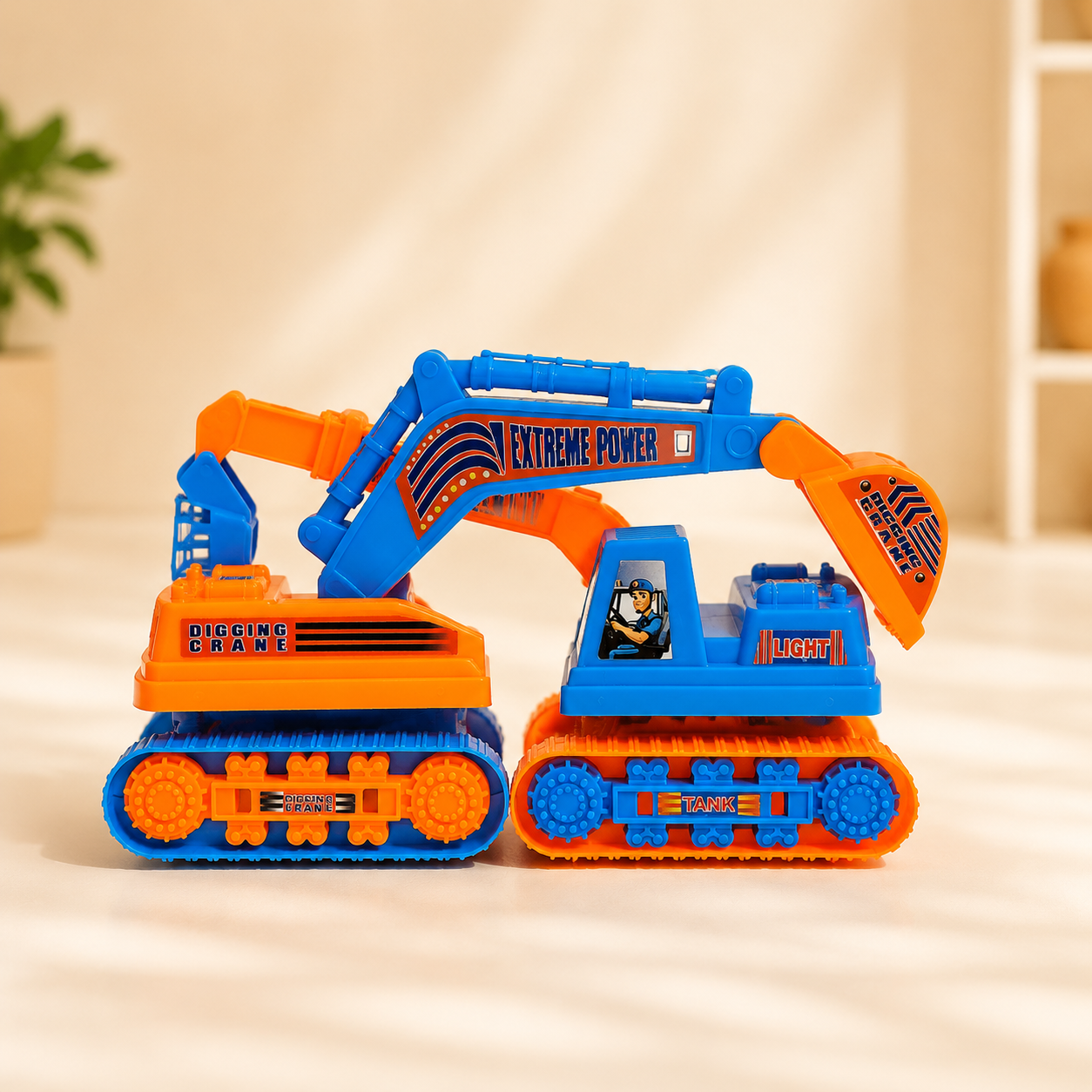 Construction Excavator Toy Set – Mini Digger Crane Vehicles for Kids