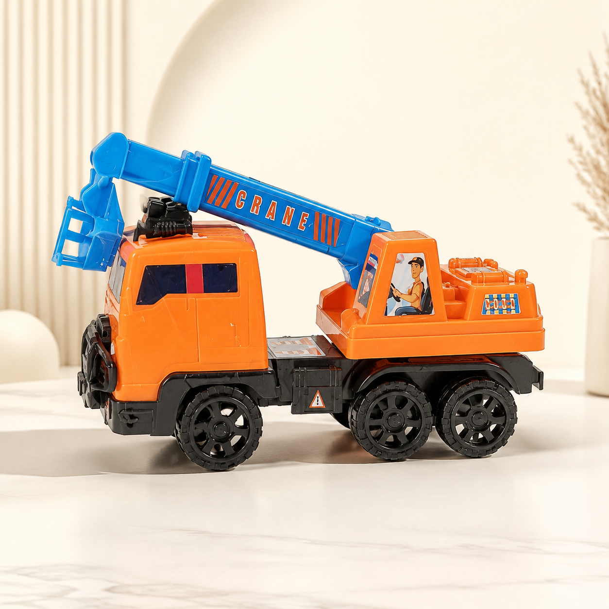 Kids Manual Crane Truck Toy – Rotating Construction Crane Vehicle