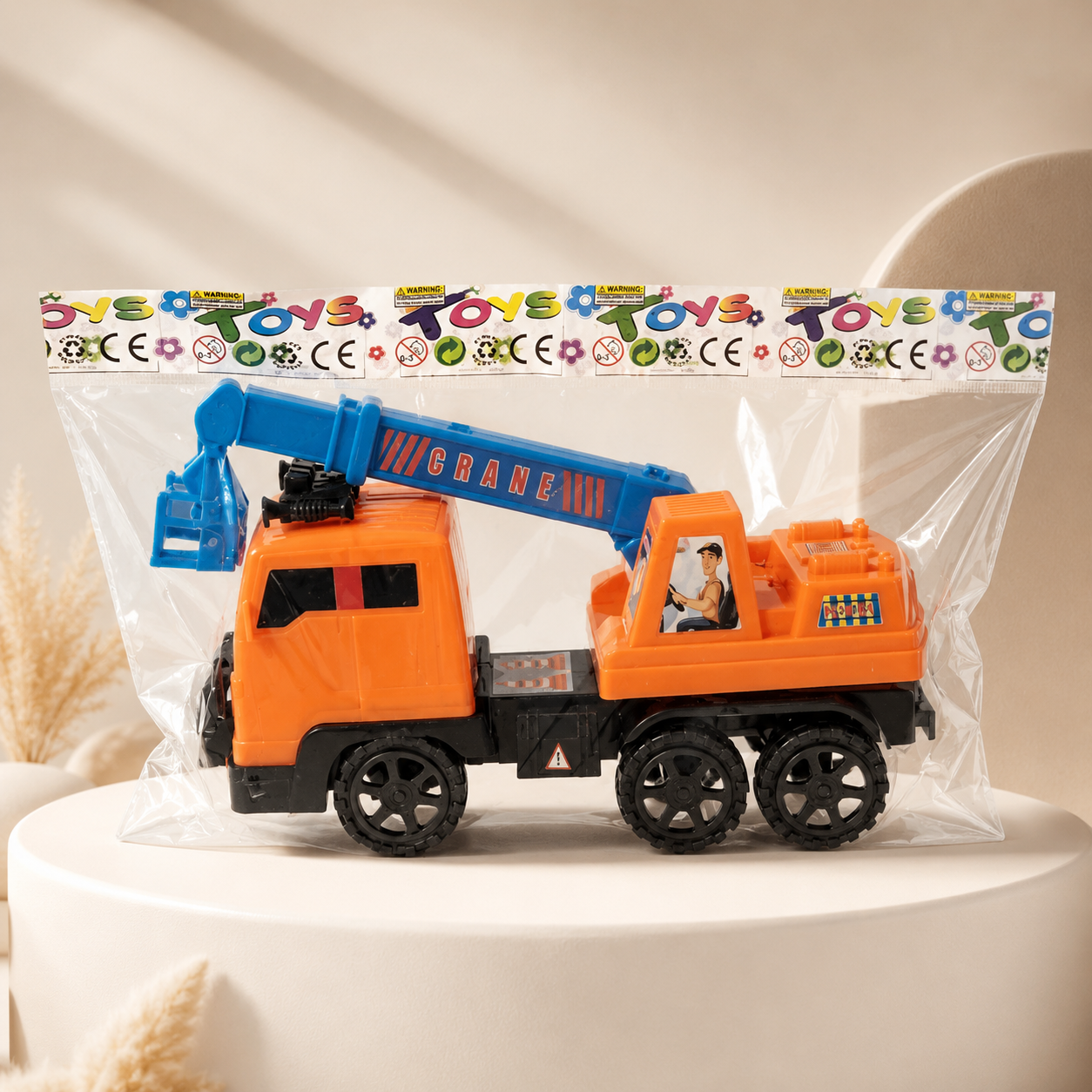 Kids Manual Crane Truck Toy – Rotating Construction Crane Vehicle