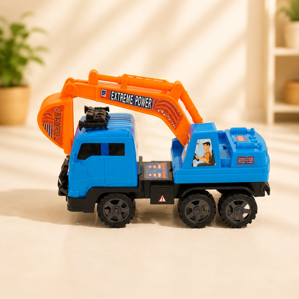 Kids Excavator Truck Toy – Manual Construction Digger Vehicle