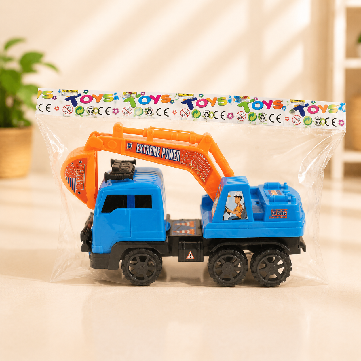 Kids Excavator Truck Toy – Manual Construction Digger Vehicle