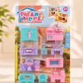 Dreamy Home Mini Furniture Playset for Kids – Dollhouse Room Accessories Set