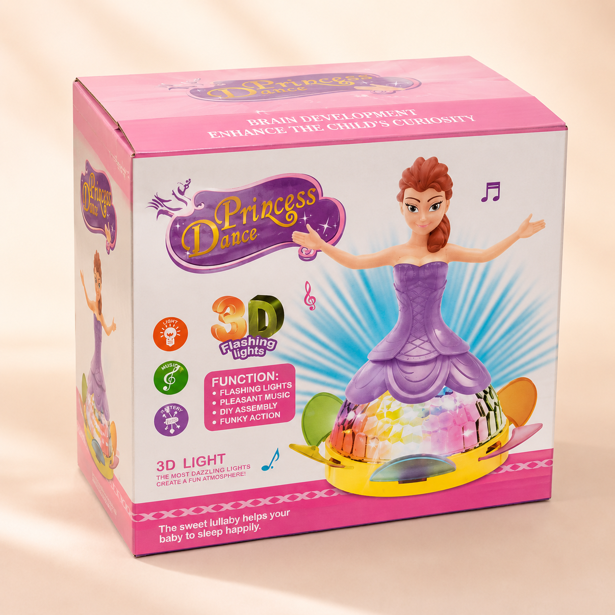 Princess Dance Musical Toy with 3D Flashing Lights & Moving Action