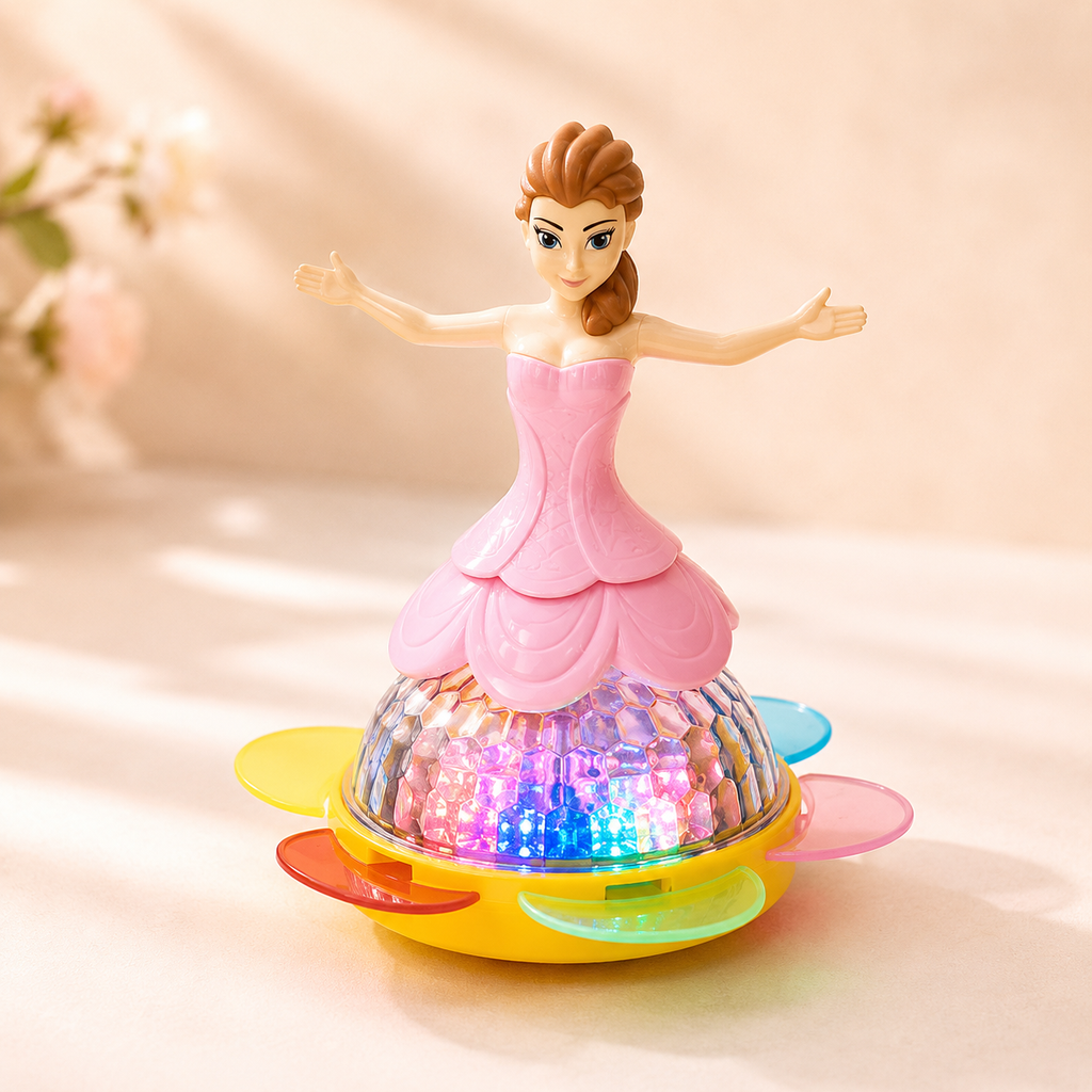 Princess Dance Musical Toy with 3D Flashing Lights & Smart Moving Action